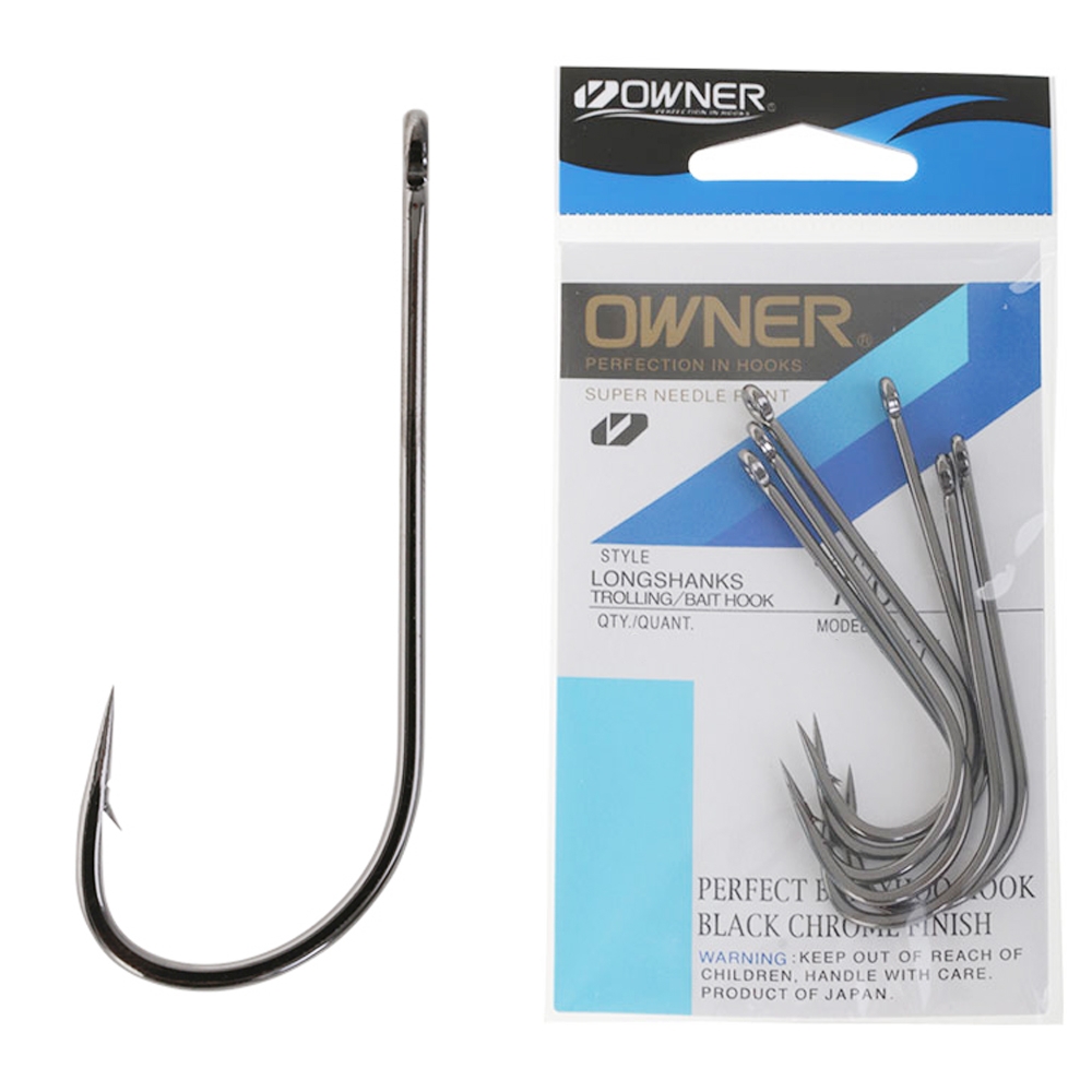 Owner Long Shank Hooks 7/0 Qty 6