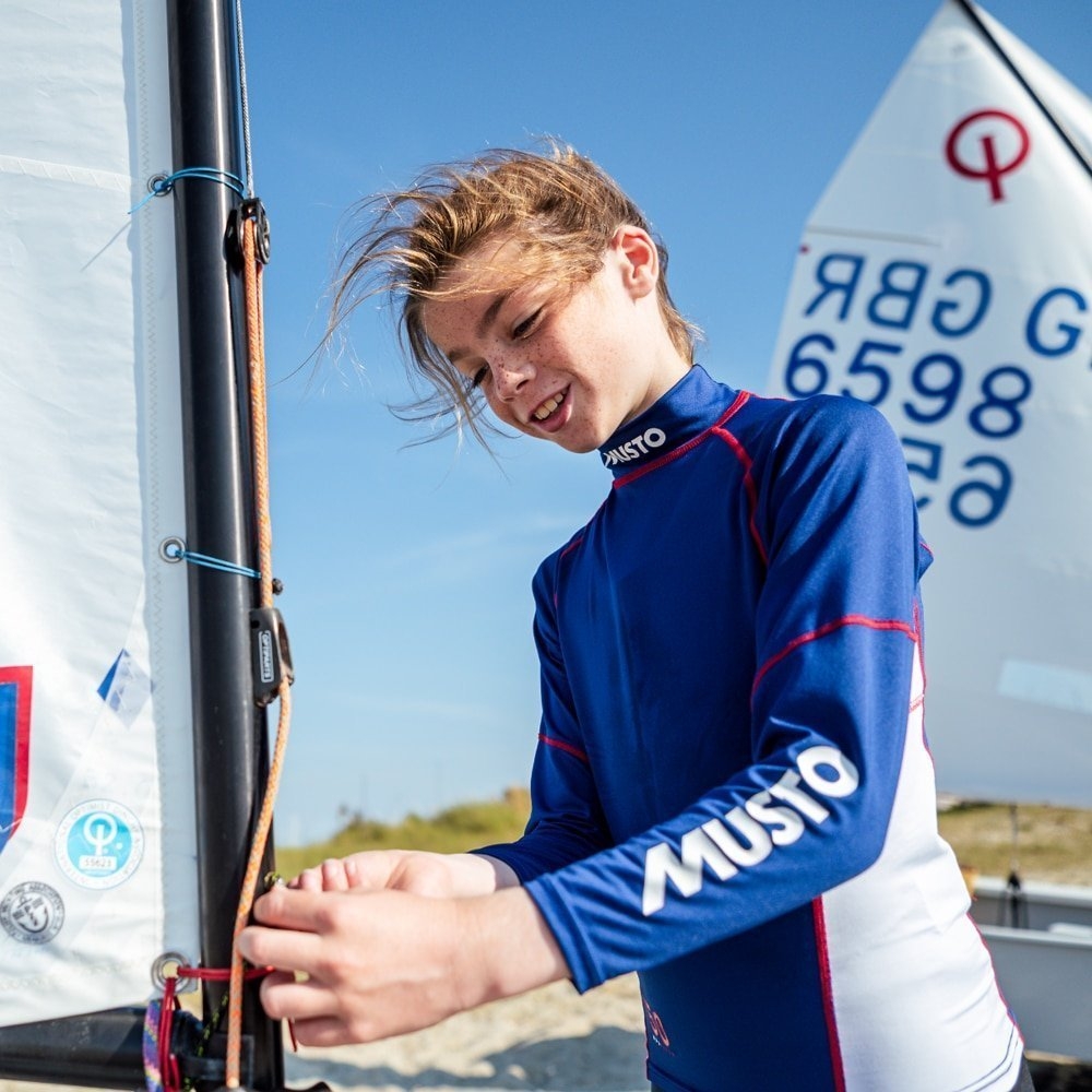 Musto Championship Long Sleeve Junior Rash Vest Sodalite Blue Large