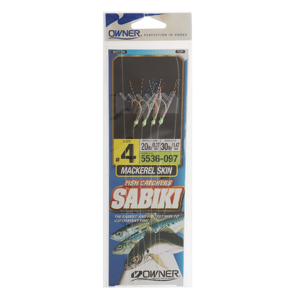Owner Sabiki Bait Catcher Rig Mackerel with Lumo Bead Size 4