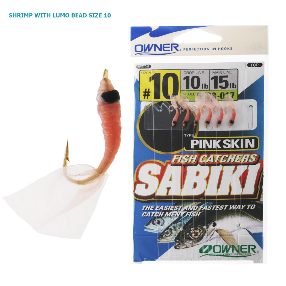 Owner Sabiki Bait Catcher Rig Shrimp with Lumo Bead