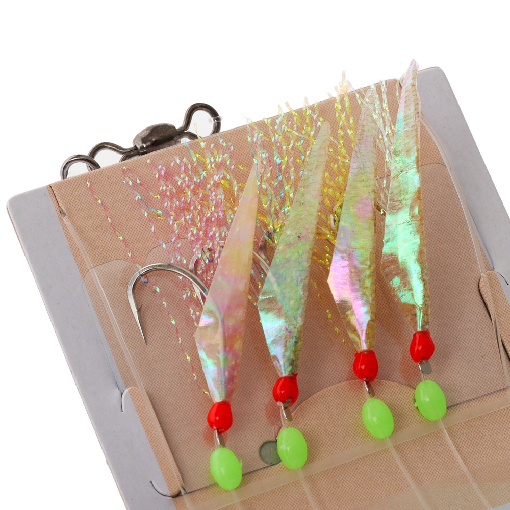 Hayabusa Mix Yarn Hot Hooks Sabiki Rig Size 16