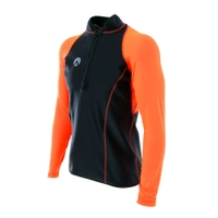 Sharkskin Performance Wear Chillproof Mens Compression Thermal Top Black/Orange Small Thumbnail Sharkskin Performance Wear Chillproof Mens Compression Thermal Top Black/Orange Small