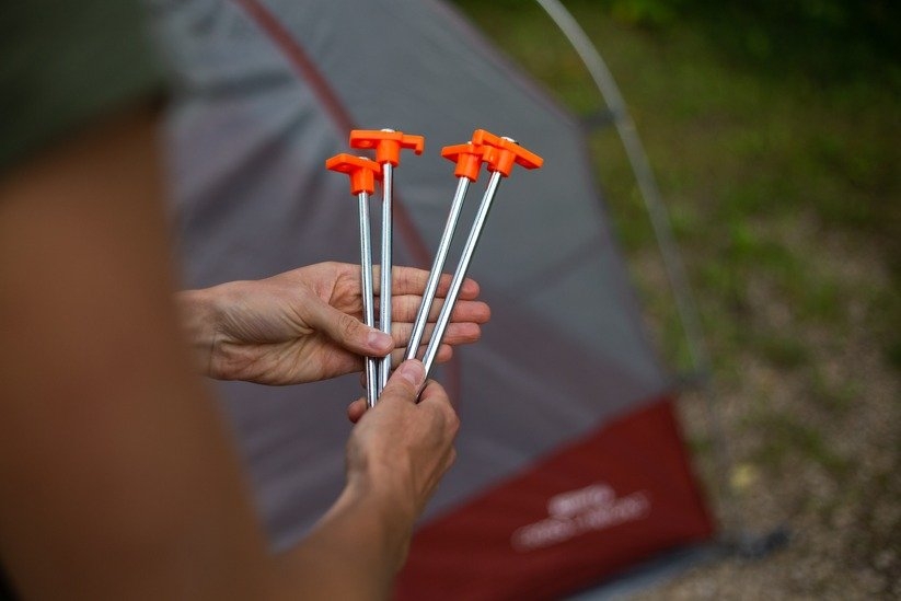 Coghlan's Heavy Duty Steel Nail Pegs 25cm Qty 4