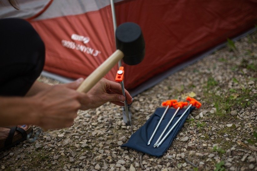 Coghlan's Heavy Duty Steel Nail Pegs 25cm Qty 4