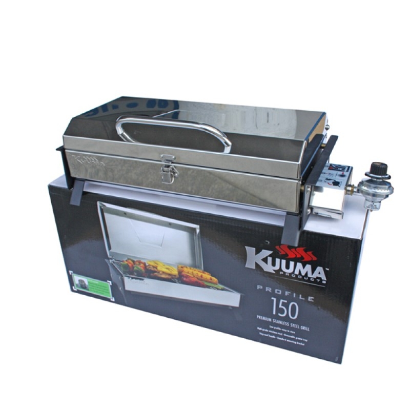 Kuuma Stow N' Go Profile 150 Stainless Steel Portable Marine BBQ