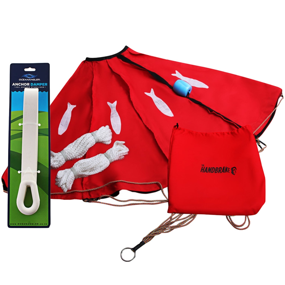 Ocean Angler Handbrake Drogue Sea Anchor with Anchor Damper and FREE Lure Pack 12ft for 6-9m Boats