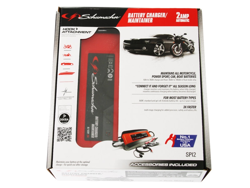 Schumacher SPI2 2A 6V/12V Automatic Battery Charger/Maintainer