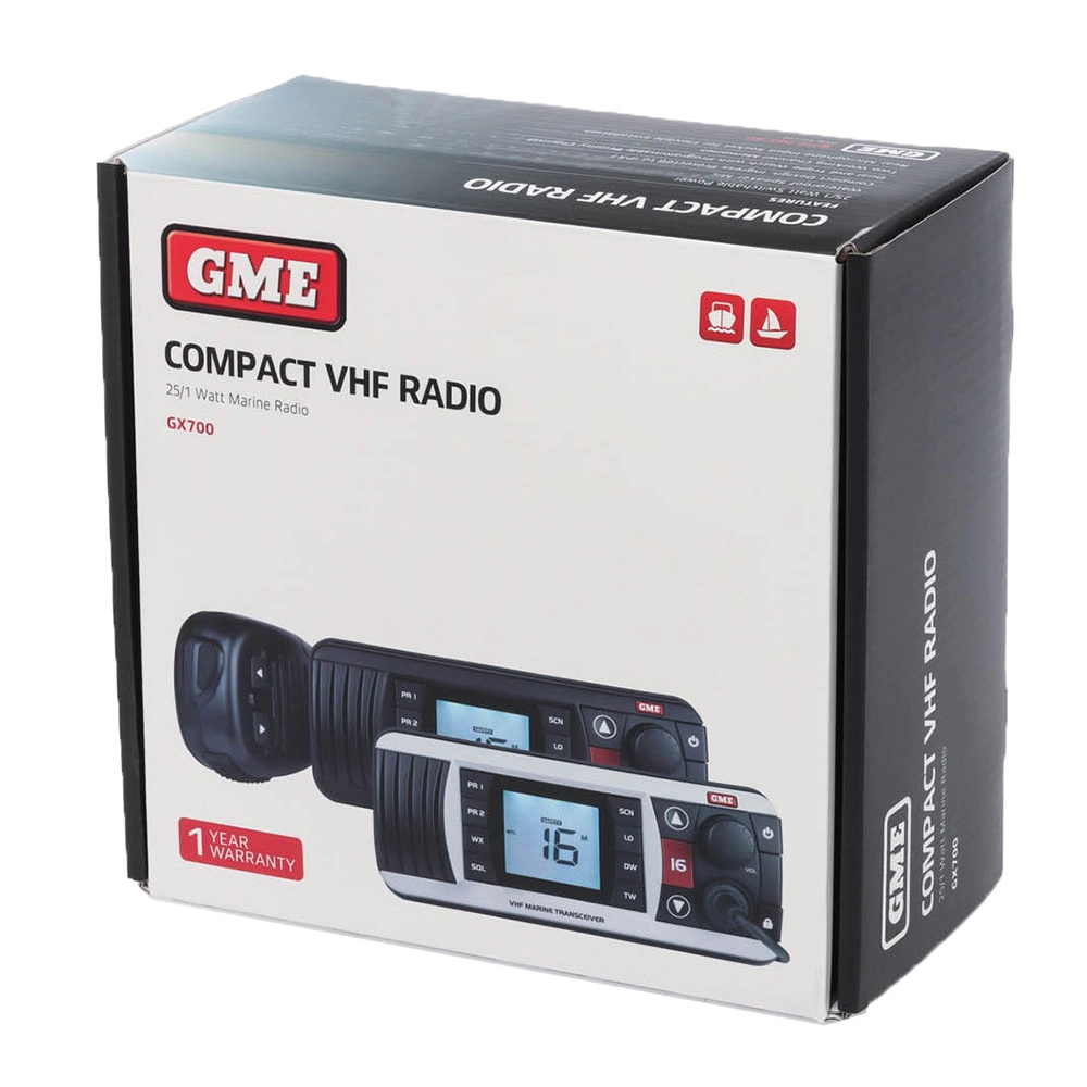 GME GX700B VHF Marine Radio Black GME GX700B VHF Marine Radio Black