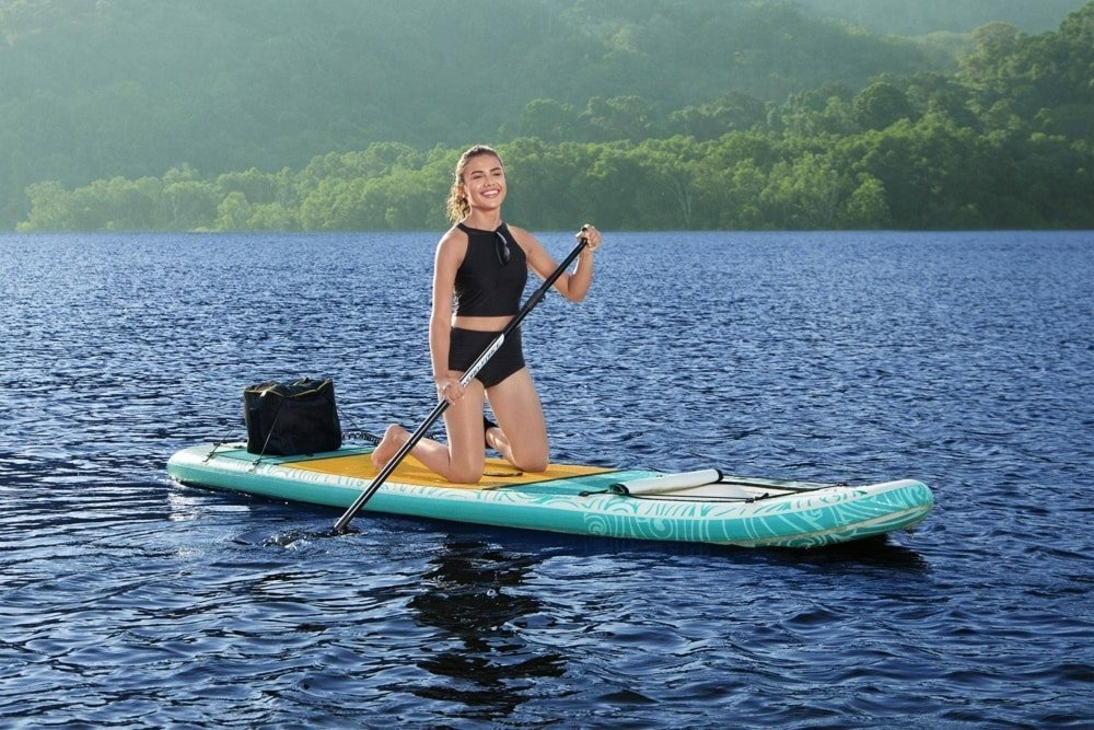 Hydro-Force Panorama Inflatable Stand Up Paddle Board with Underwater See-Thru Window 11ft 2in - No pump