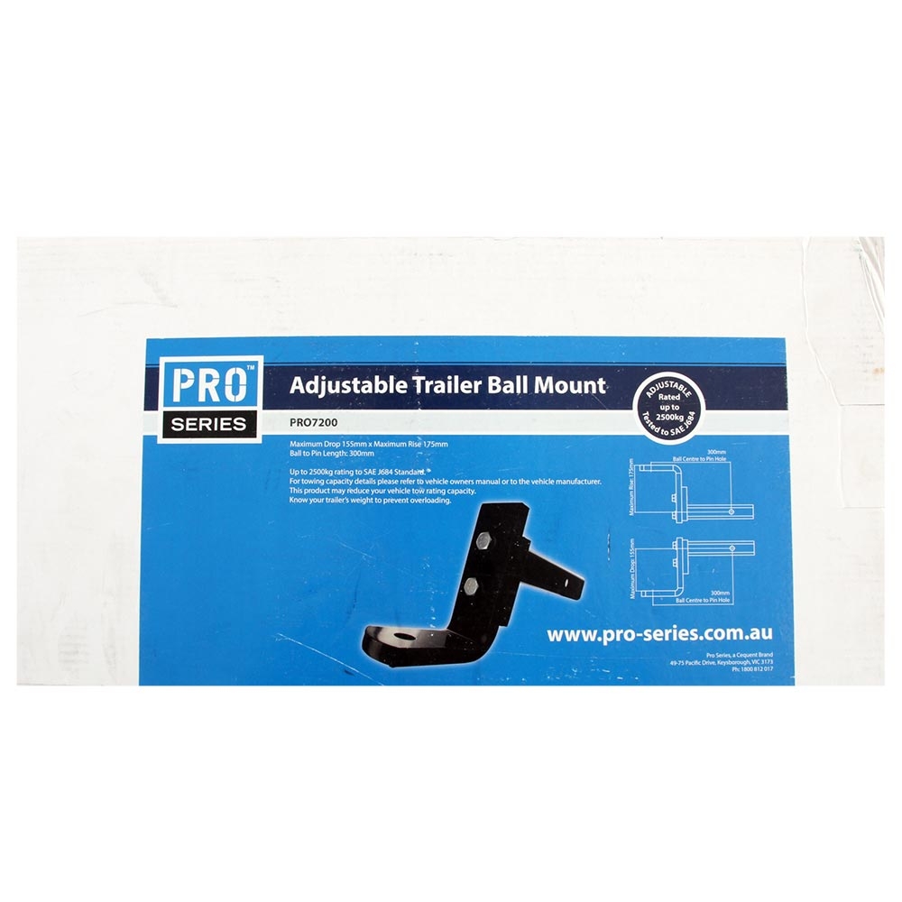 Pro Series PRO7200 Adjustable Tow Ball Mount 2500kg