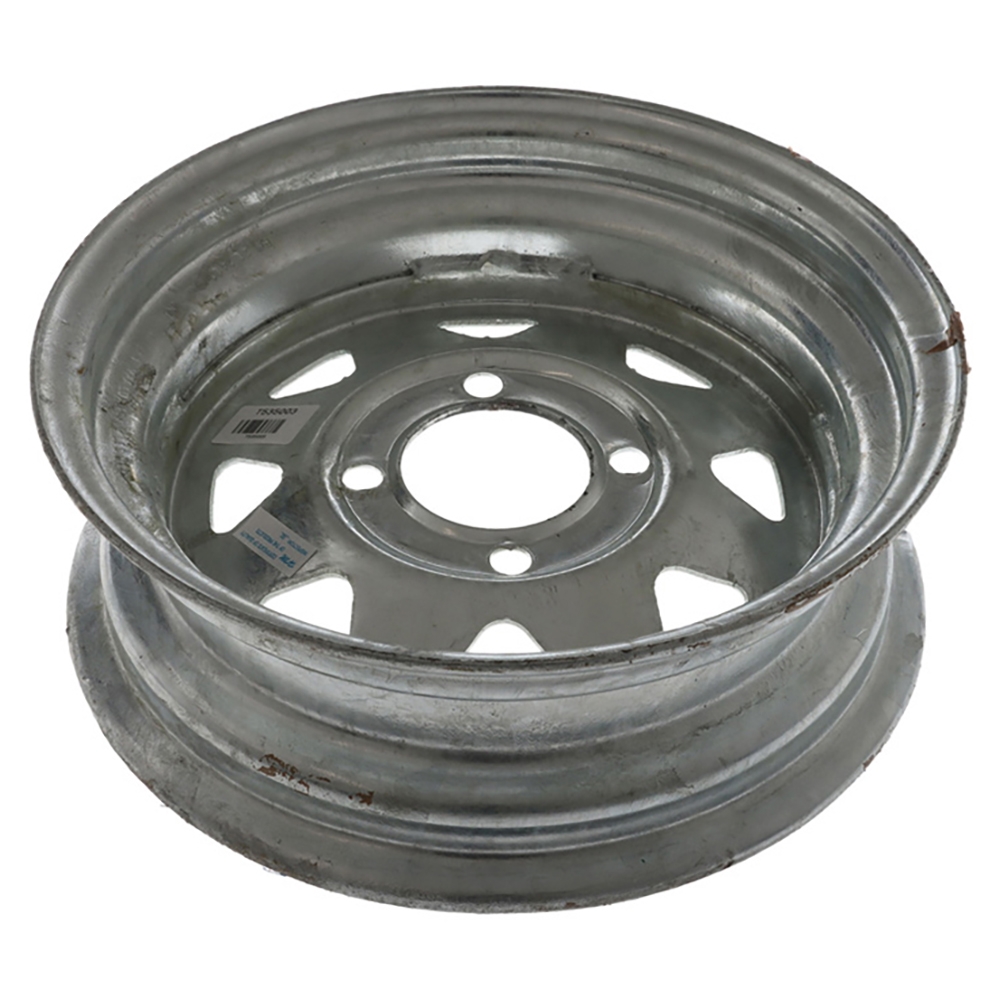 Trojan Galvanised 4 Stud 4in PCD Wheel Rim 12in