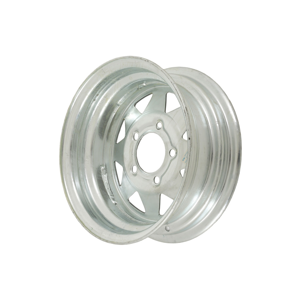 Trojan Galvanised 5 Stud 4.5in PCD Trailer Wheel Rim 13in