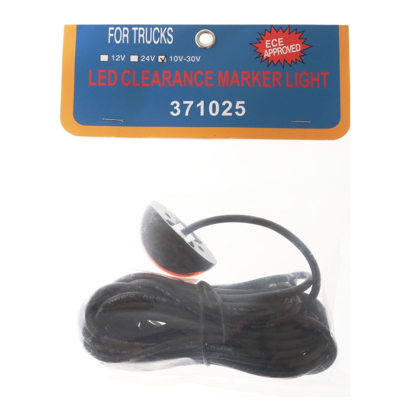 Trojan Multi Volt LED Marker Light Amber 12-24v 55x35mm