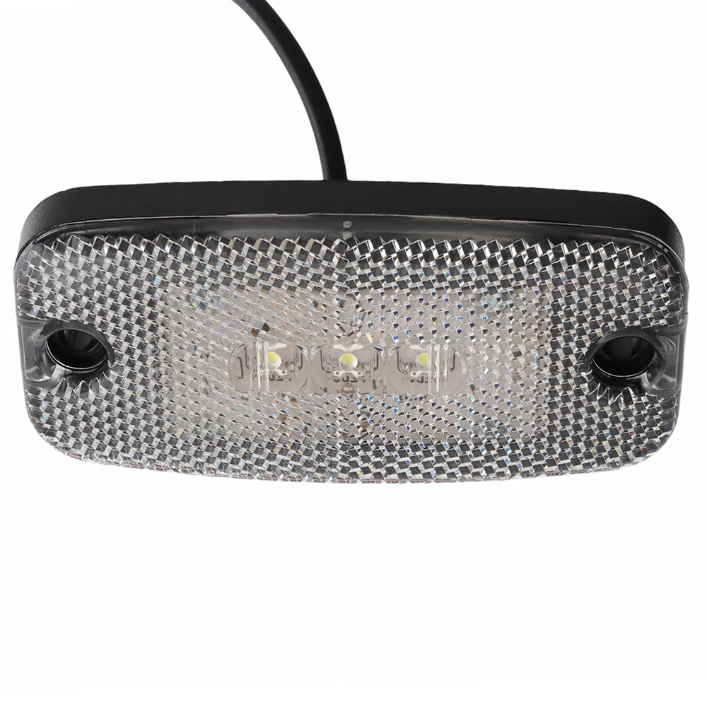 Trojan Trailer Multi Volt LED Marker Light White 110x50mm