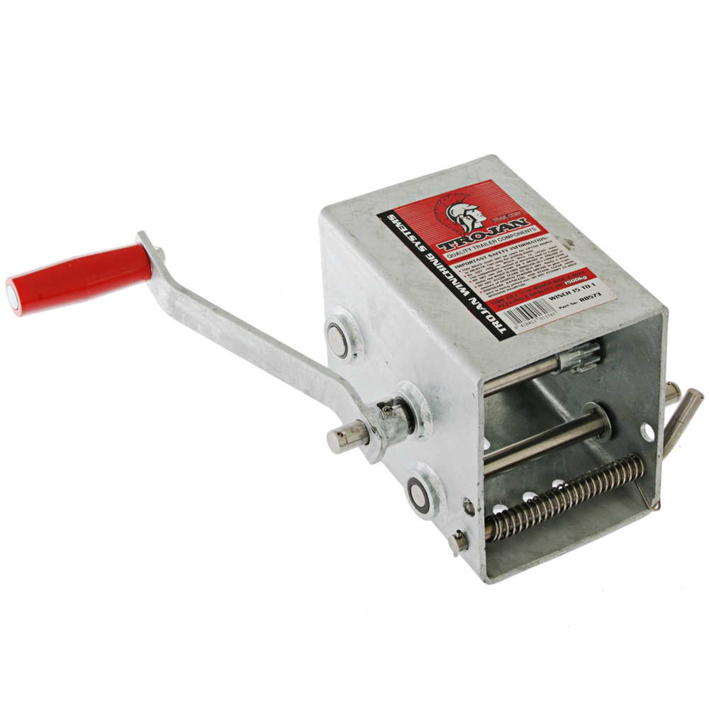 Trojan Closed Top Manual Trailer Winch 15:1 1500kg