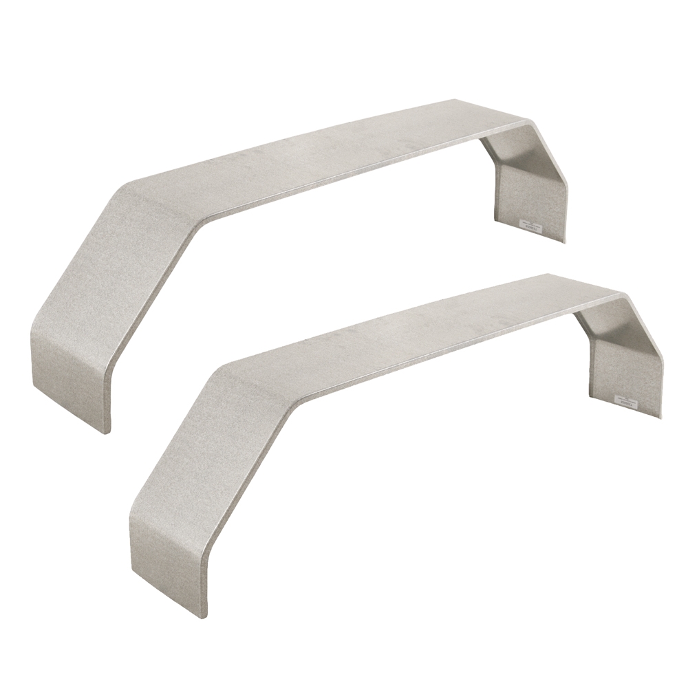 Trojan Galvanised Trailer Mudguards Set 1580 x 220 x 360mm