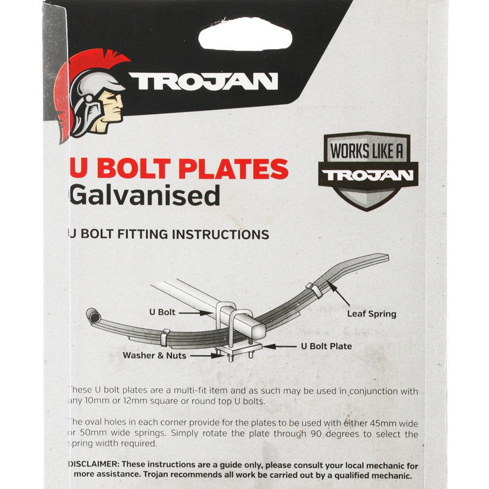 Trojan Galvanised U Bolt Plate