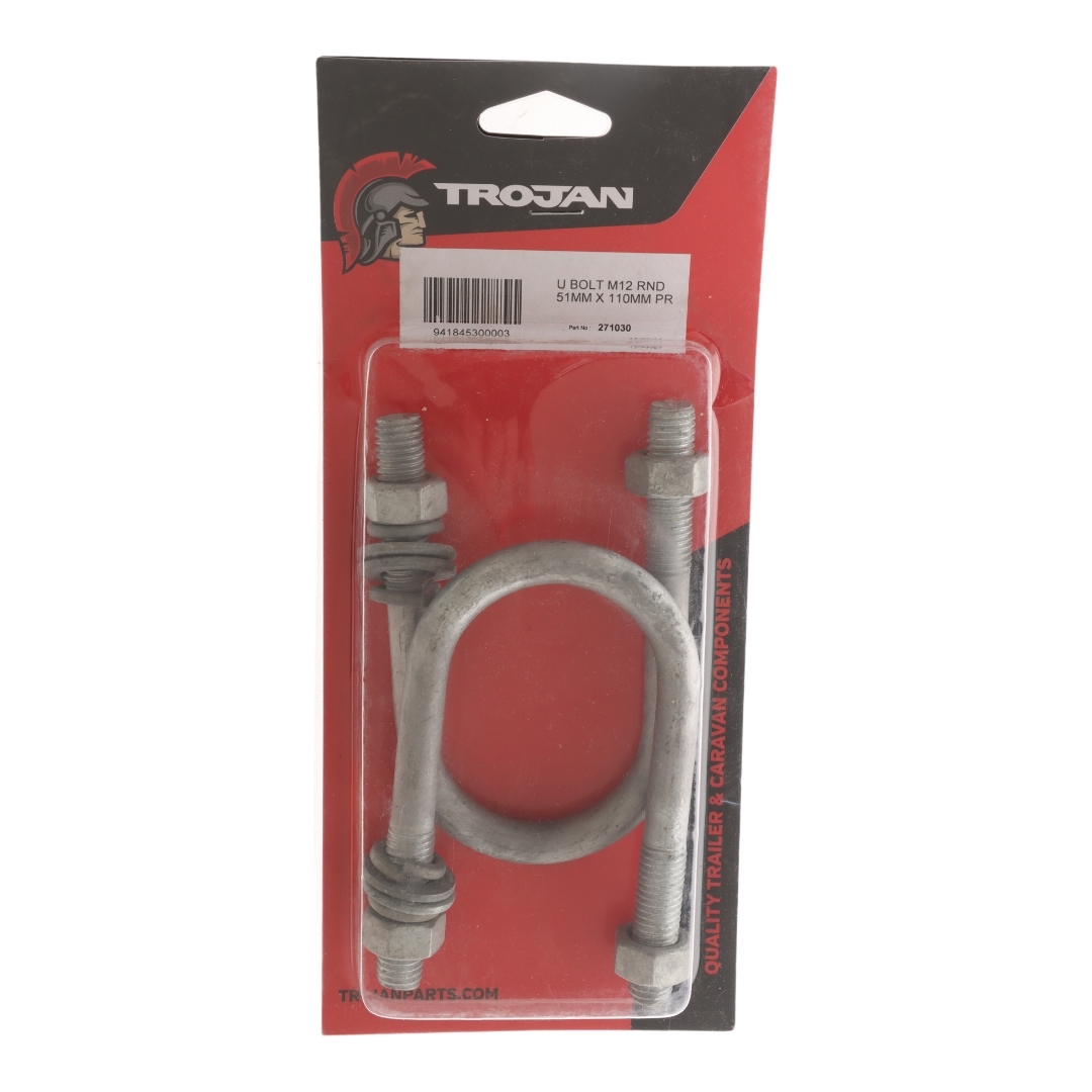 Trojan Trailer Round U Bolt Kit