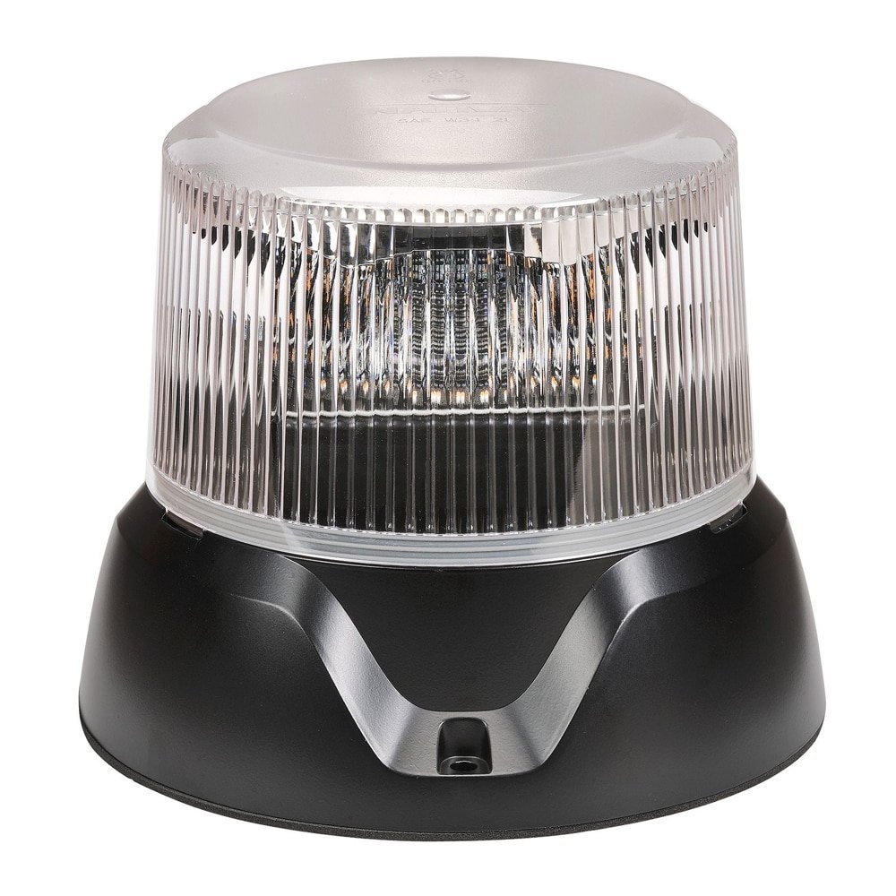 NARVA PULSE II Heavy-Duty LED Strobe/ Rotator Amber with Clear Lens