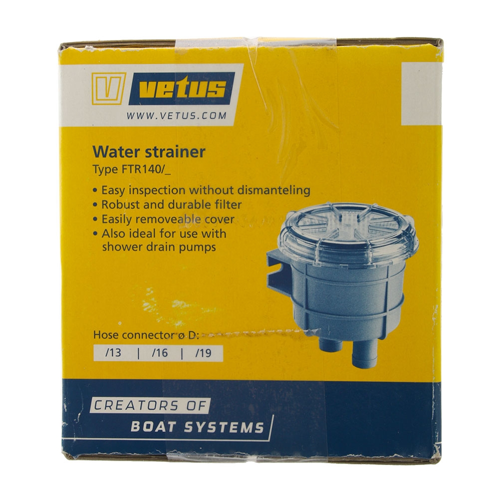 VETUS Cooling Water Strainer Type 140 for 16mm Hose Connections