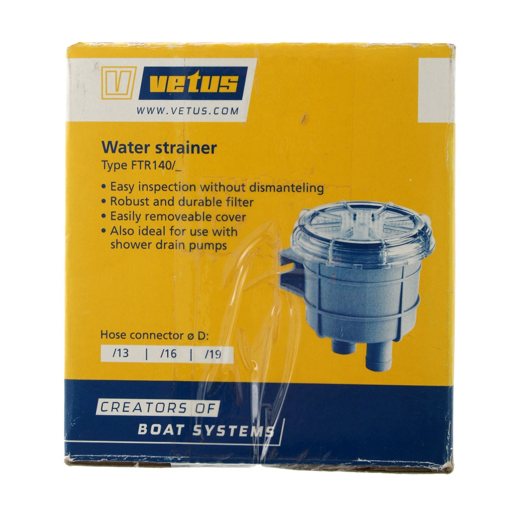 VETUS Cooling Water Strainer Type 140 for 19mm Hose Connections