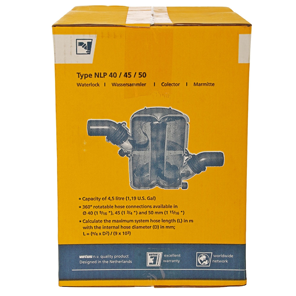 VETUS Waterlock/Muffler Type NLP for 50mm Hose