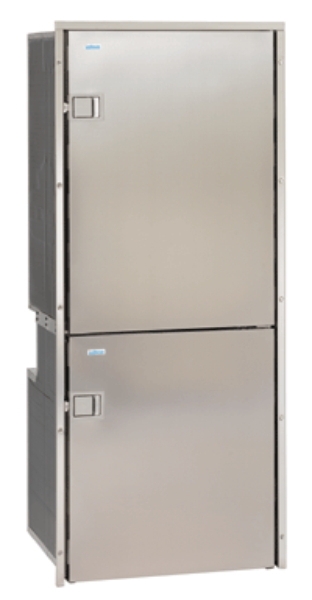 Isotherm Cruise Inox Two Door Fridge/Freezer 195L with Flush Mounting