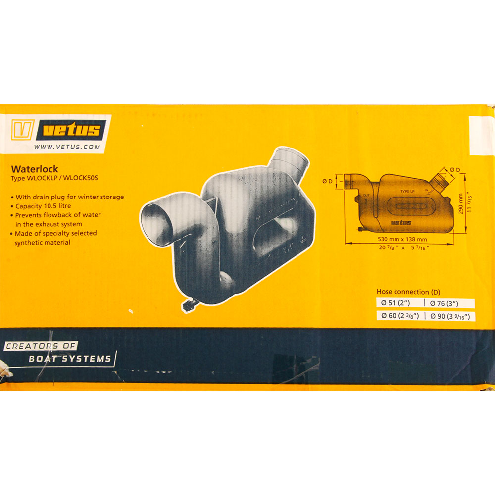 VETUS Plastic Waterlock Type L60 Super for 60mm Hose