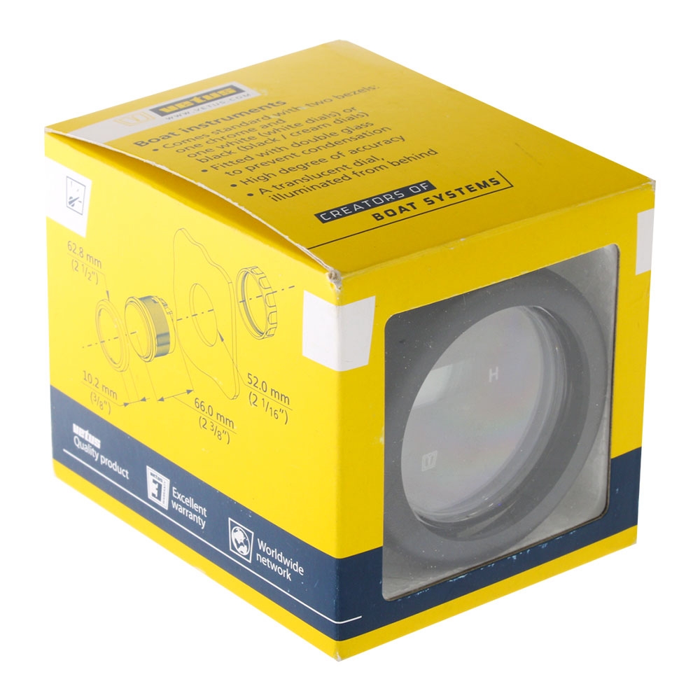 VETUS Hour Counter Black 12/24V 52mm