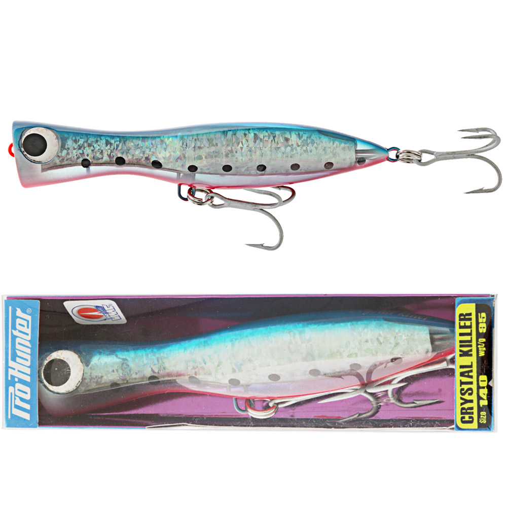 Pro Hunter Crystal Killer Pencil Popper 140mm 95g Blue