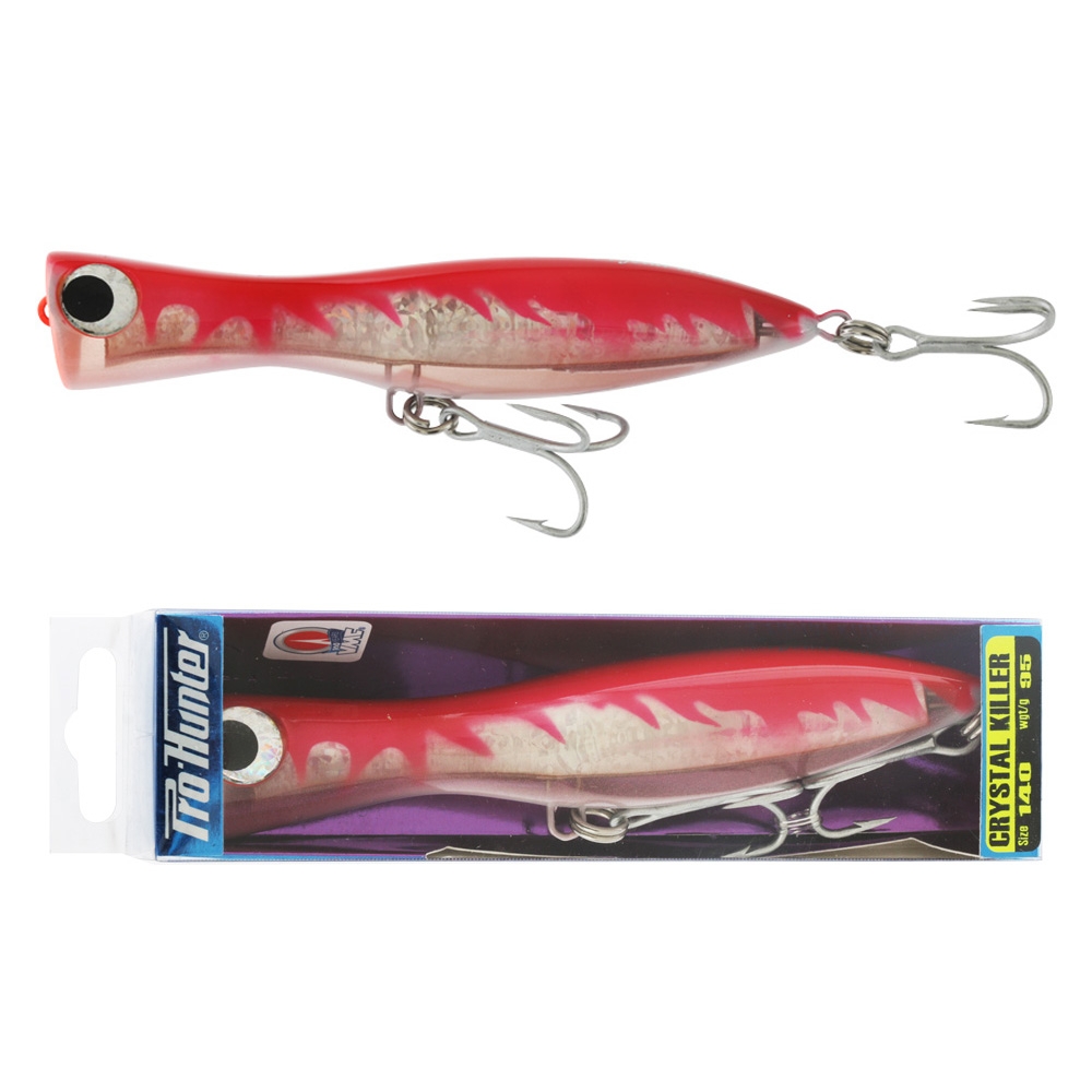 Pro Hunter Crystal Killer Pencil Popper 140mm 95g Hot Red