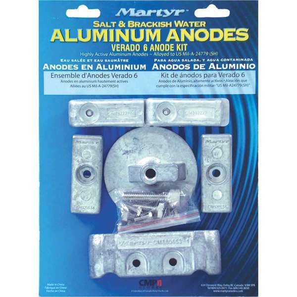 Martyr Anodes Aluminium Anode Kit Mercury Verado 6