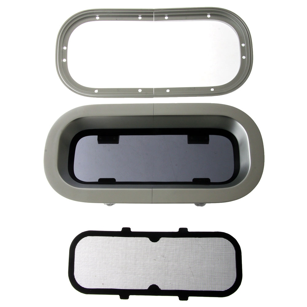 VETUS PZ623 Medium Duty Aluminium Porthole with Mosquito Screen