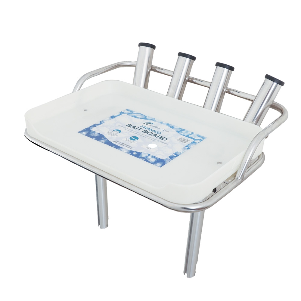 Southern Ocean Framed Bait Board with 4 Rod Holders