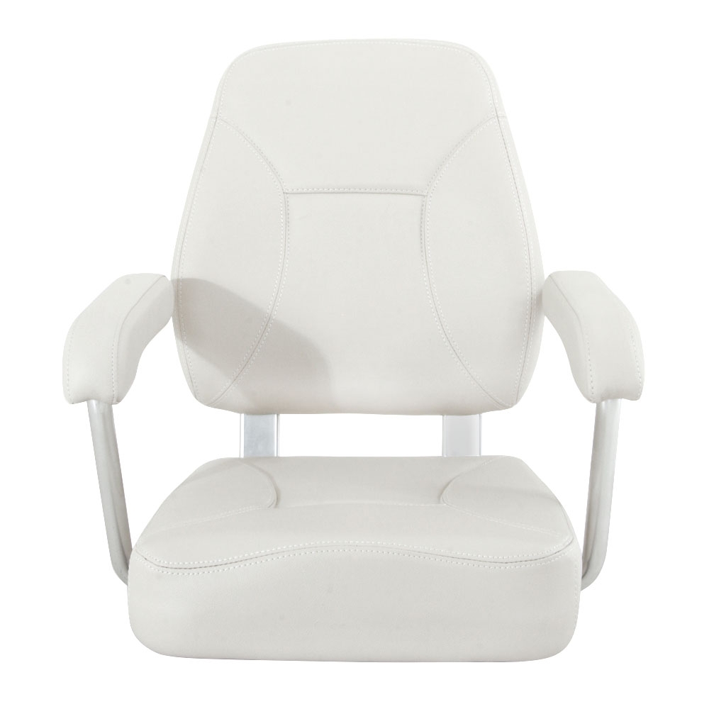 V-Quipment Sailor Helm Seat with Anodised Aluminium Frame White