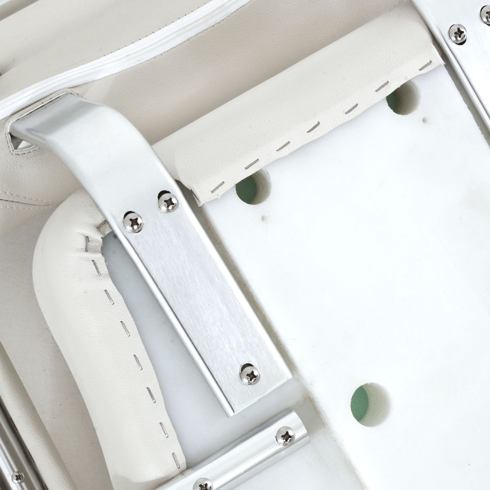 V-Quipment Sailor Helm Seat with Anodised Aluminium Frame White