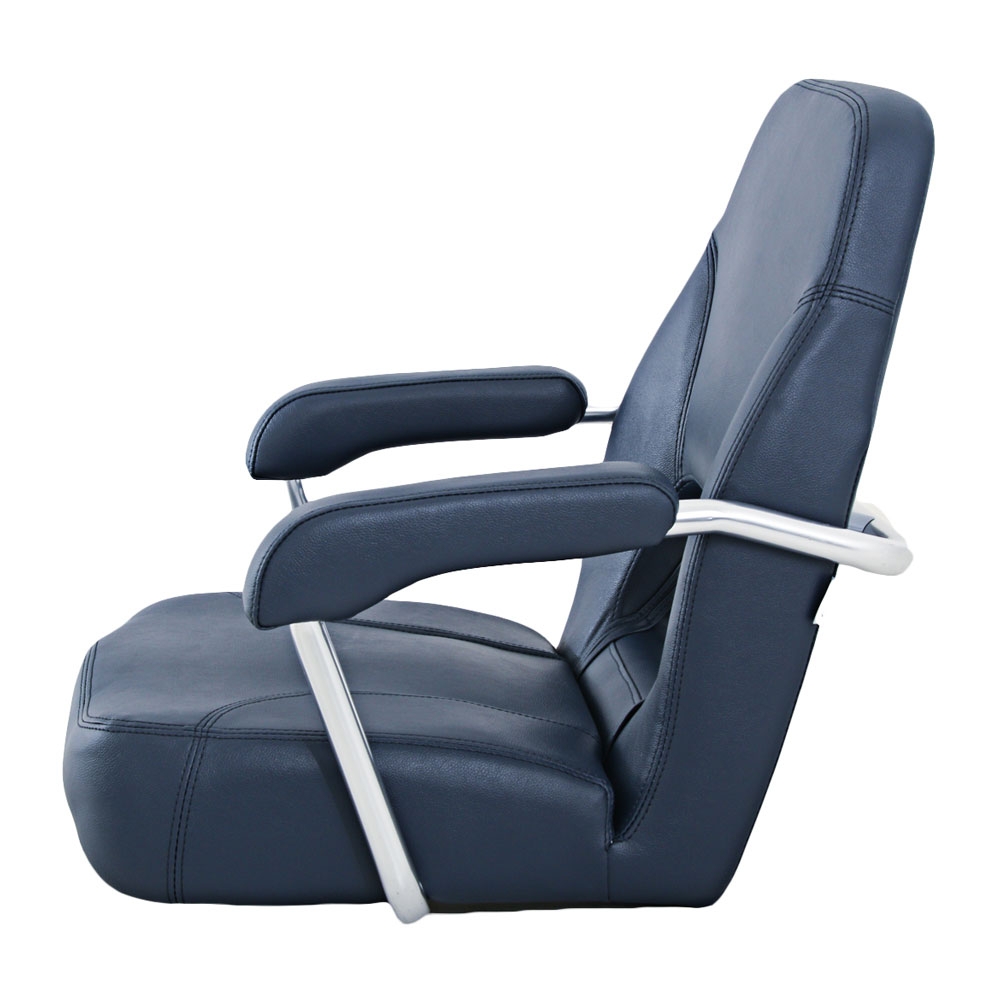 V-Quipment Sailor Helm Boat Seat Aluminium Frame Blue