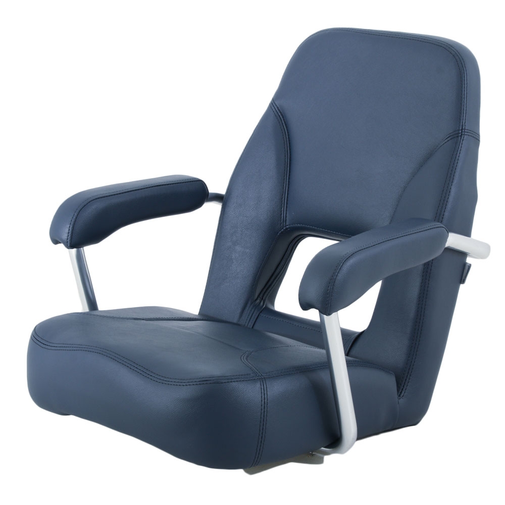 V-Quipment Sailor Helm Boat Seat Aluminium Frame Blue