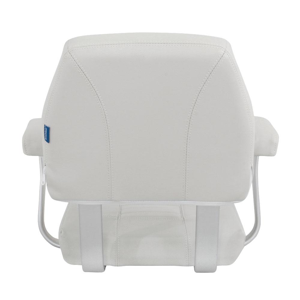 V-Quipment Skipper Classic Helm Seat with Arm Rests White