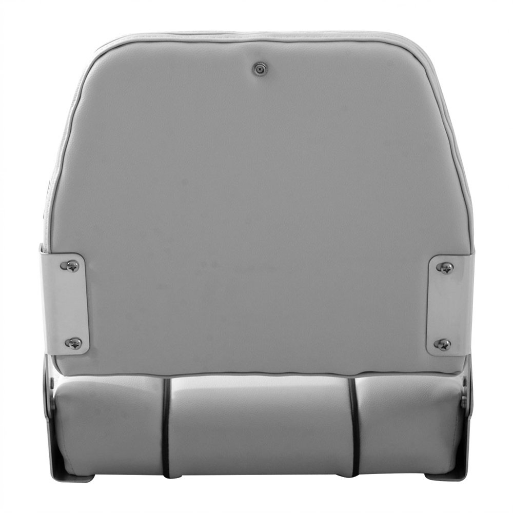 V-Quipment First Mate Deluxe Folding Seat Light Grey with Dark Blue Seams