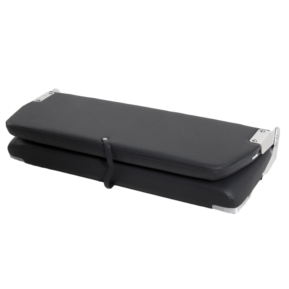 V-Quipment First Class Deluxe Folding Bench Seat Dark Blue with White Seams