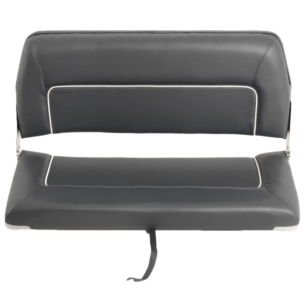 V-Quipment First Class Deluxe Folding Bench Seat Dark Blue with White Seams