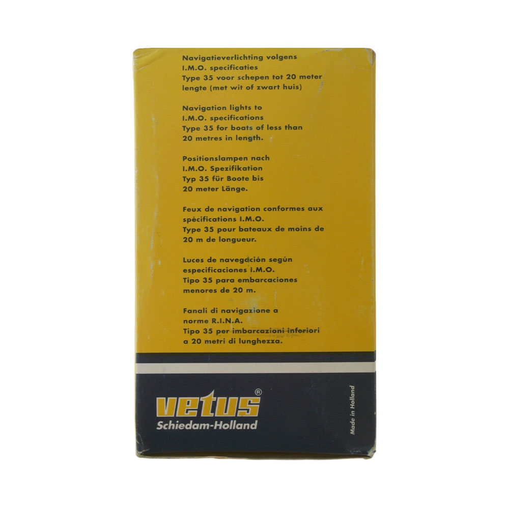 V-Quipment Type 35 All Round Navigation Light Hoistable Red - White Housing