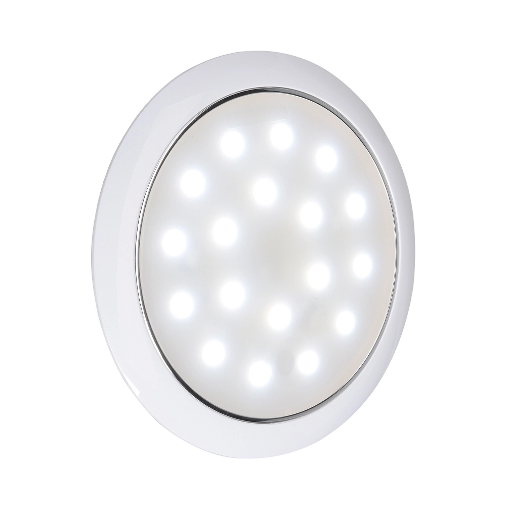 NARVA Saturn Dual Colour 12v LED Interior Lamp with Touch Switch - White Housing 130mm  NARVA Saturn Dual Colour 12v LED Interior Lamp with Touch Switch - White Housing 130mm