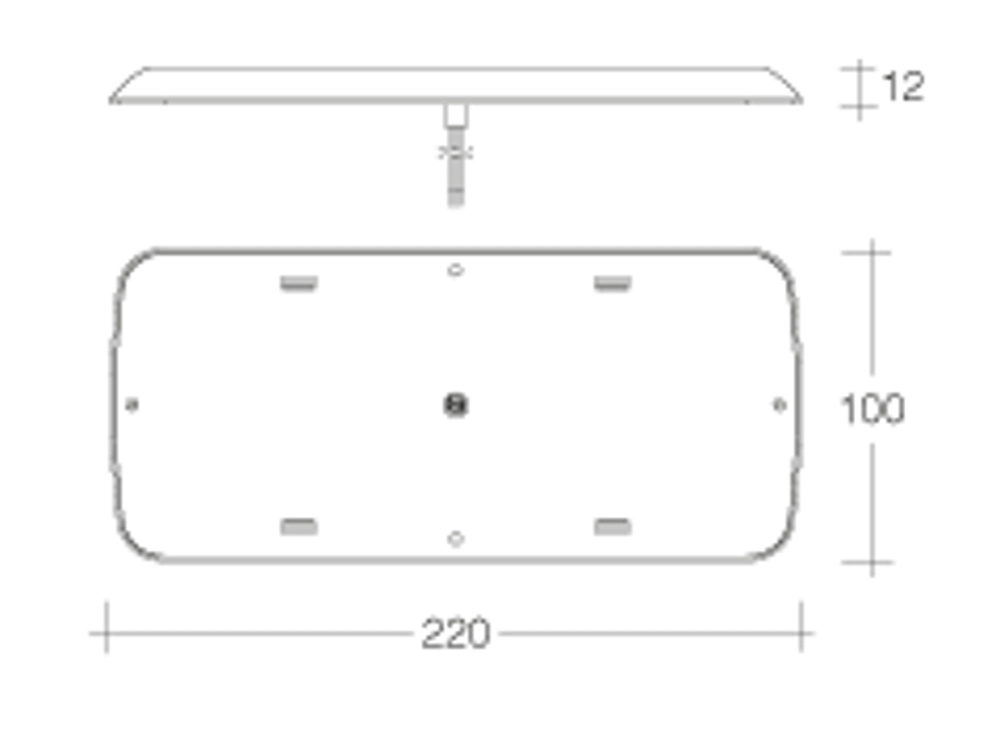 NARVA Saturn Rectangular LED Interior Lamp with Touch Sensitive On/Dim/Off Switch 9-33V NARVA Saturn Rectangular LED Interior Lamp with Touch Sensitive On/Dim/Off Switch 9-33V