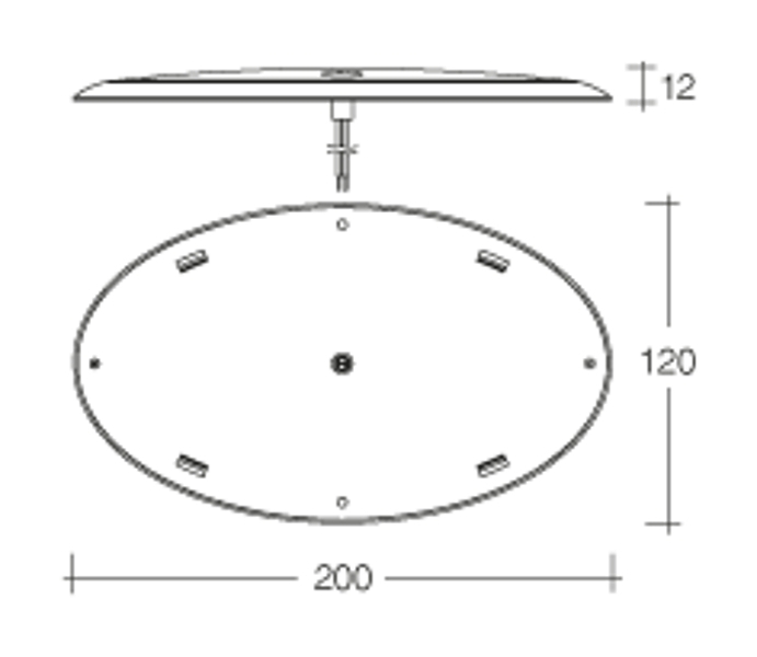 NARVA 87516 Saturn Oval LED Interior Lamp with Touch Sensitive On/Dim/Off Switch 9-33V