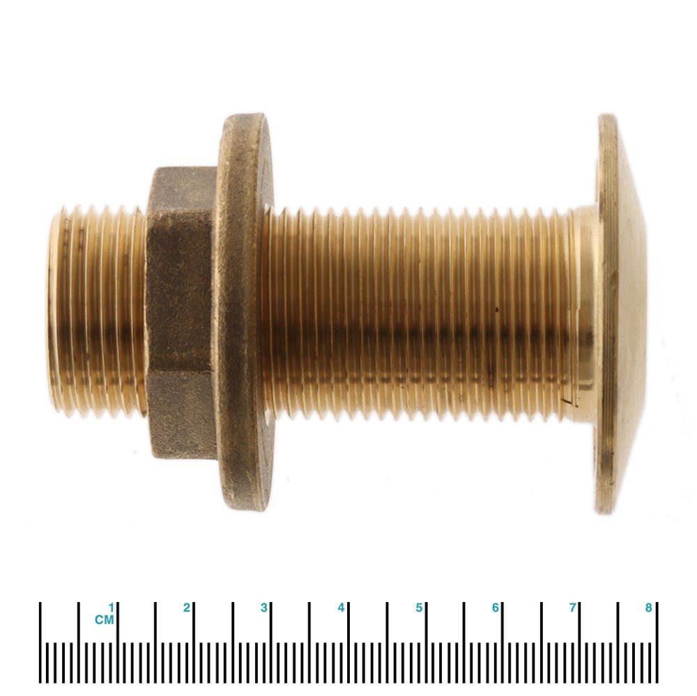 V-Quipment Thru-Hull Brass Skin Fitting - Chamfered