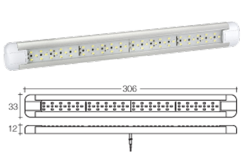 NARVA 87542 High Power Exterior LED Strip Lamp 9-33V 306mm