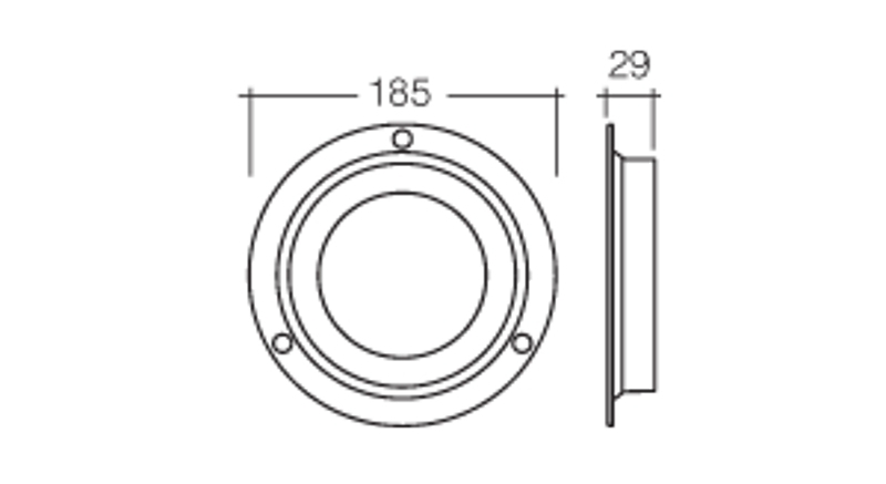 NARVA 87572 Recess Mount Interior LED Lamp 9-33V White Base
