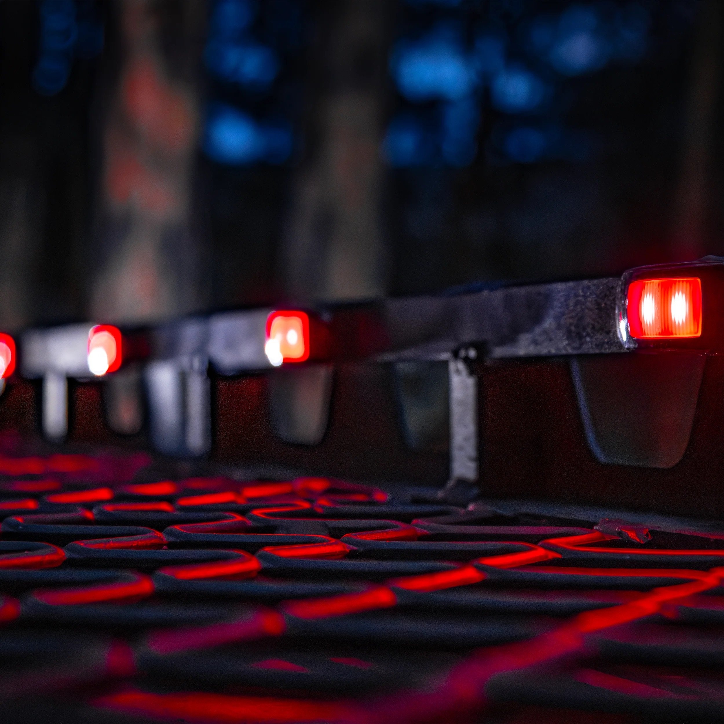 Narva Model 68 LED Courtesy Lamp Black Bezel Red/White Light 9-33V